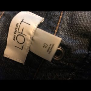 Ann Taylor Loft denim wide leg trouser size 10